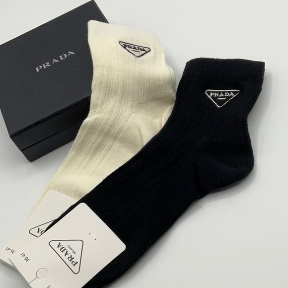 - Prada Black and White Casual Socks - Picture 1 of 5
